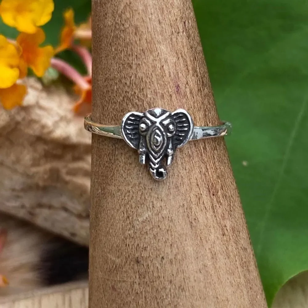 Elephant Head Sterling Silver Toe Ring